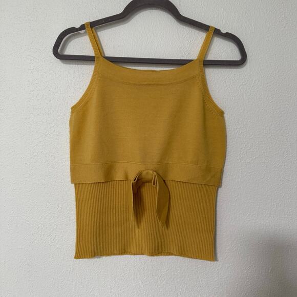 Marie Claire Paris Women's 100%Wool Knit Tie Waist Tank Top Size 36 - Picture 2 of 13